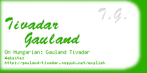 tivadar gauland business card